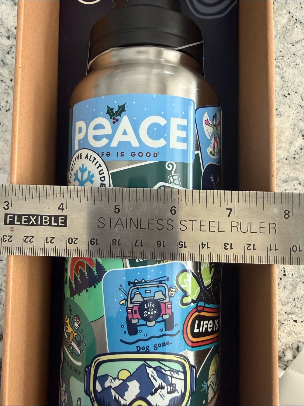 Life is Good Peace Stainless Water Thermos - 40 oz New in Box - Picture 9 of 9
